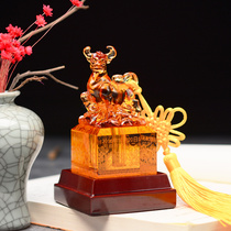 Baby gift Lanjia souvenir cow newborn baby boy girl 100 days umbilical cord seal diy homemade cow