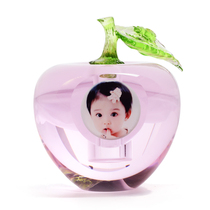 Fetal hair souvenir Crystal apple umbilical cord fetal hair preservation storage safety decoration