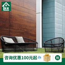 Fujiji Sofa Nordic Hotel Designer Black Choden Creative Three-Person Single-Stand Leisure Sofa