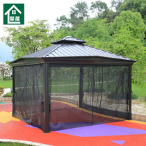 Outdoor Cool Kiosk Outdoor Simple Aluminum Alloy Tent Rain Protection Yard Decoration Garden Eight Corner Pavilion Villa Courtyard Pavilion