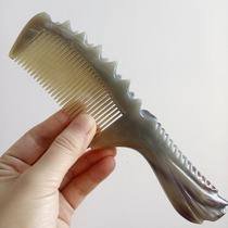 Famous angle craftsman old white buffalo horn comb thick massage comb every day accompany massage scalp comfortable and healthy