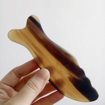 Special price colour deep and old white buffalo horn fish-shaped facial beauty scraping plate texture more