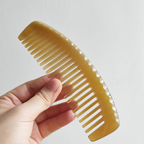 Famous angle maker white buffalo horn large sessile straight hair massage comb curly hair wide tooth comb scalp massage comb