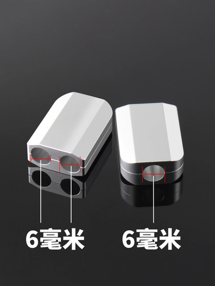 DIY 데이터 케이블 액세서리 Apple Typec Android 6mm 와이어 홀 알루미늄 합금 내구성에 적합한 1 ~ 2 개의 더블 헤드 DIY 데이터 케이블 액세서리 Apple Typec Android 6mm 와이어 홀 알루미늄 합금 내구성에 적합한 1 ~ 2 개의 더블 헤드