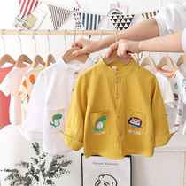 Boys spring shirt baby 1 long sleeve jacket blouse 2020 new childlike child foreign air lining 3 years of age