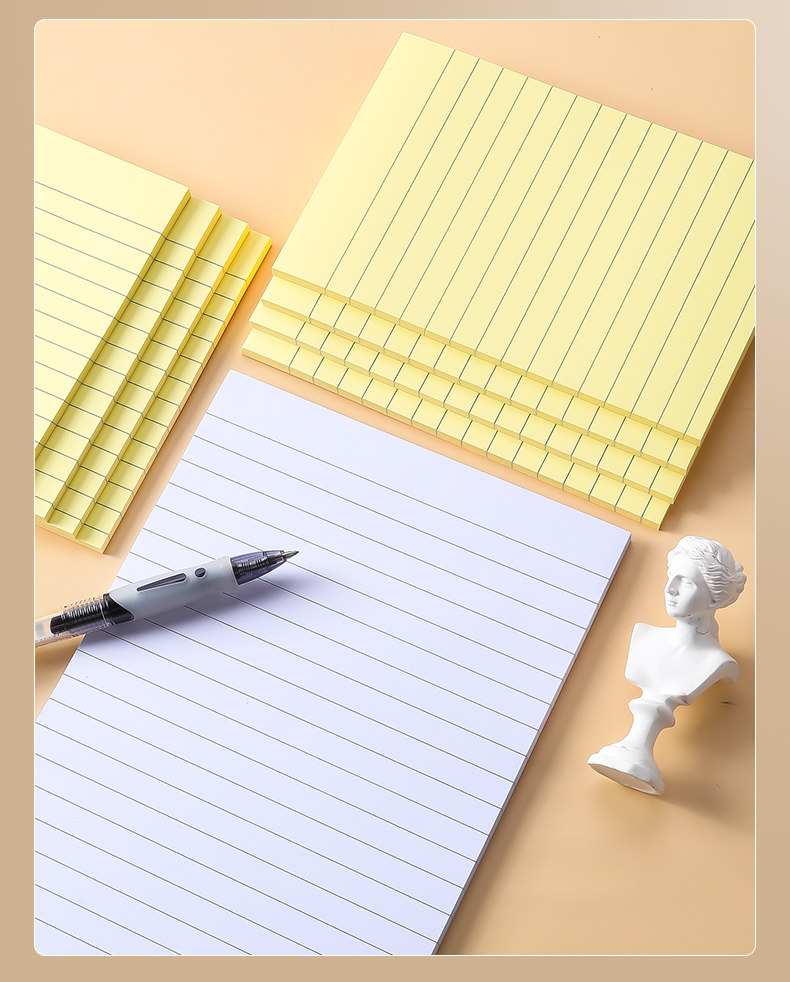 晨光便利贴纸自粘便签纸横线优事贴大号n次随意便签贴ys6768