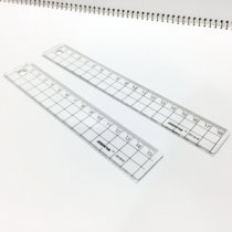 Full 19 9 yuan student ruler 15 18cm student with transparent band wavy line ruler