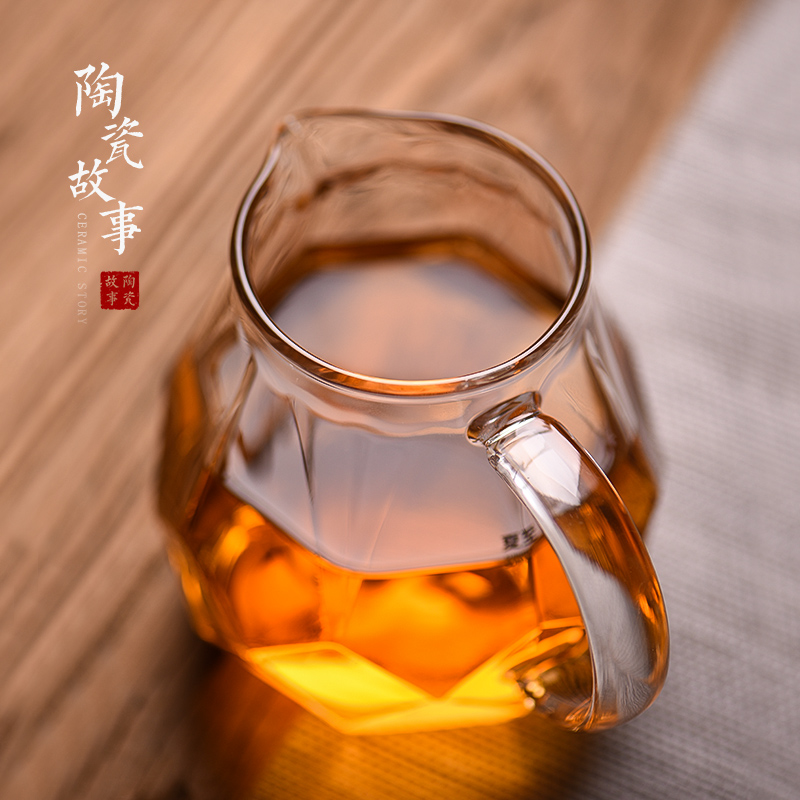 Ceramic fair story diamond glass cup) suits for more high - grade kung fu tea tea tea accessories points