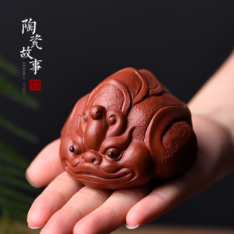 Ceramic story dahongpao tea table furnishing articles pet purple sand tea to keep tea boutique zen kung fu tea accessories