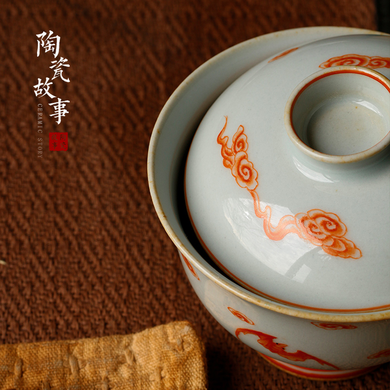 High - end checking hand - made ceramic story town tureen three tureen single best tureen, good fortune