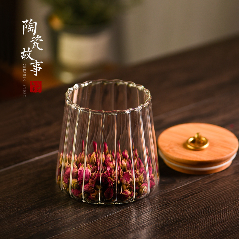 Ceramic story glass tea pot seal moisture household fittings of puer tea pot of tea tea storage tanks