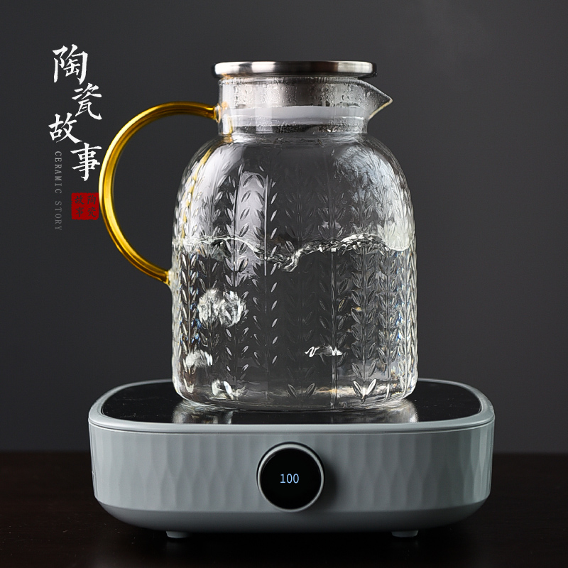 Cold ceramic story glass kettle household Nordic creative high - temperature Japanese large - capacity Cold boiled water glass suits for