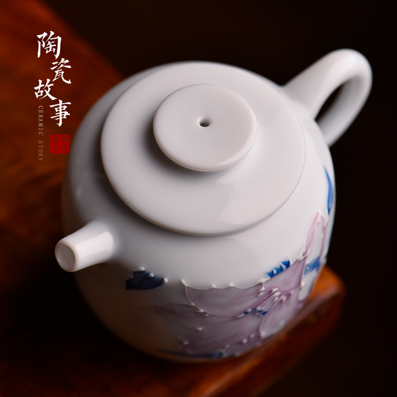 Ceramic teapot story single pot of home sitting room teapot of filter tea making tea with tea kungfu tea set