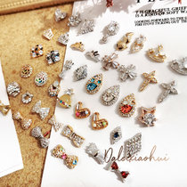 Net red nail jewelry new super flash luxury full diamond big diamond jewelry Japanese crown bow zircon rhinestone 435