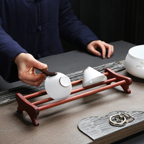 Tea cup holder ebony rosewood bamboo cup holder accessories kung fu tea set tea ceremony zero with solid wood storage drain cup holder