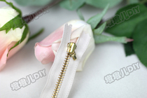 Pizza manual import YKK replaceable zipper metal zipper gold bronze 30cm