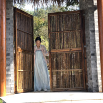 Anti-corrosion bamboo fence Bamboo fence door fence fence flower fence Japanese courtyard partition Bamboo door HOMESTAY farmhouse decoration