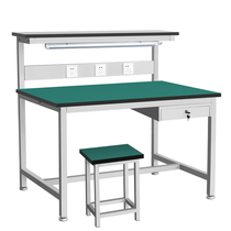 Antistatic bench with lamp with socket repair welding inspection operating table production line factory workshop bench