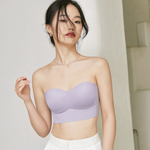 No trace chest underwear female summer detachable shoulder strap big chest small bra beautiful back anti-light wrap chest no steel ring bra