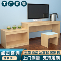 Hotel furniture Hotel apartment writing desk Express hotel luggage rack TV cabinet Computer desk Luggage rack combination