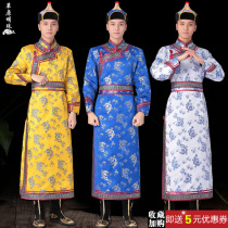 Spring and autumn Mongolian clothing mens new robes National clothing Mongolian dance performance clothing Mongolian Mongolian robe men