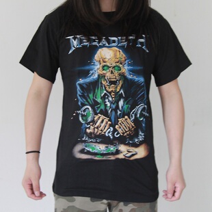 megadeth thrash激流金属巨头 米加蒂斯乐队重金属t恤 金属党必备