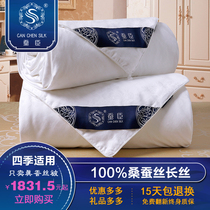 Tongxiang 100% pure handmade mulberry silk quilt net weight 3 5kg special winter warm two-in-one mother quilt core thickened type