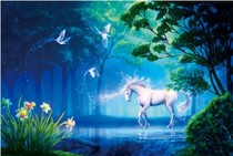 Wooden puzzle 1000 piece thickened adult childrens puzzle toy decompress and send big picture unicorn