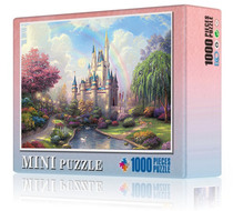 High Difficulty Mini 1000 Pieces Jigsaw Puzzle Adult Decompression Teen Puzzle Toy Cartoon Cartoon Gift Castle