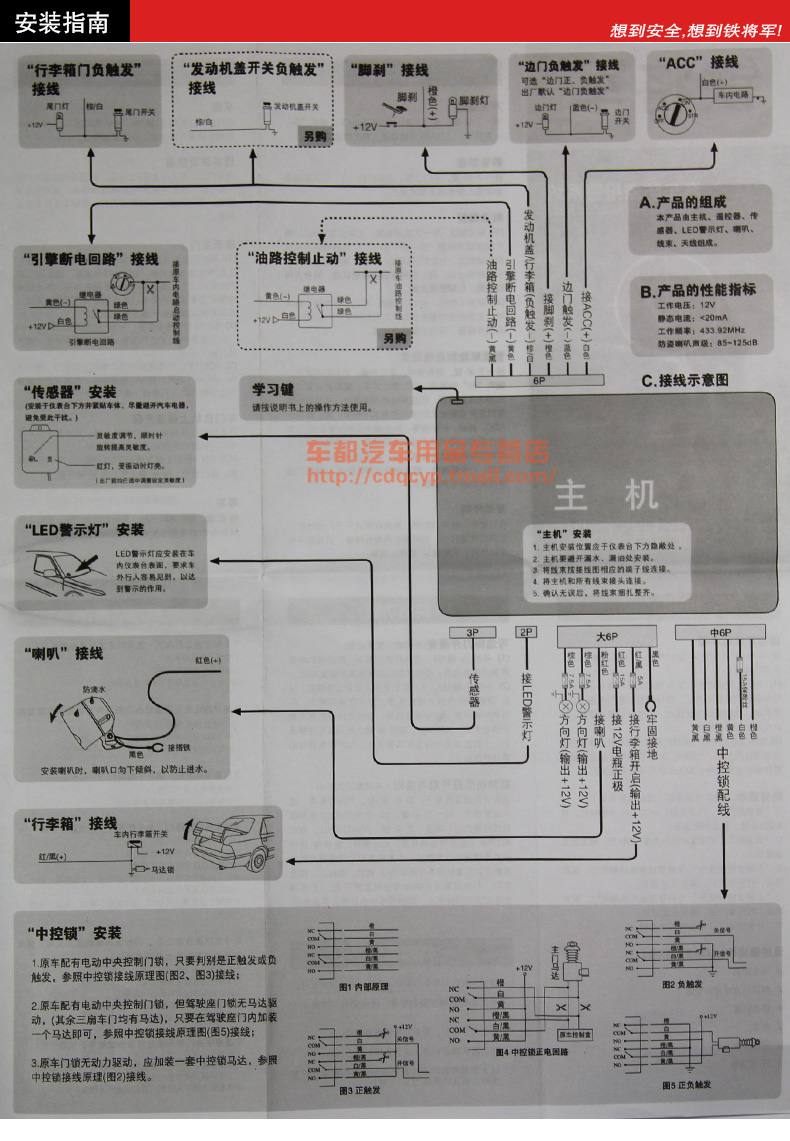 铁将军自动落锁接线图图片