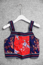 C43 Original DAN self-retained fried chicken beautiful and greasy little sexy retro belly dunk hit color short vest