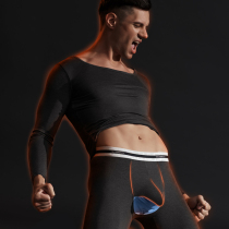 37 degree constant temperature male self-heating thermal underwear set tight bottoming volcanic rock cotton sweater autumn trousers thin