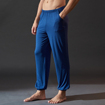 Mens pajama pants summer thin modal trousers loose size anti mosquito pants artificial cotton pants home pants