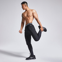 OMG spring summer nylon high elastic fitness training Thin Ice Silk fast-drying pants Mens Fitness Training sports trousers