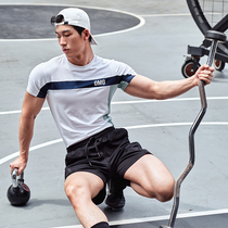 OMG official summer casual stitching color color sports T-shirt men running fitness loose breathable quick-drying short sleeves