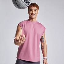 OMG Tide brand solid color sweat-absorbing sports vest men quick-dry running fitness clothes sleeveless sports T-shirt waistcoat