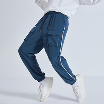 OMG Tide brand big pocket tooling Joker casual sweatpants mens loose toe straight trousers