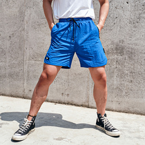 OMG official summer solid color casual sports shorts mens running fitness training loose breathable quick-drying five-point pants