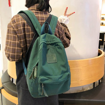 Ancient sense of school bag female ins wind Korean version of high school simple and versatile college student backpack 2020 large capacity backpack