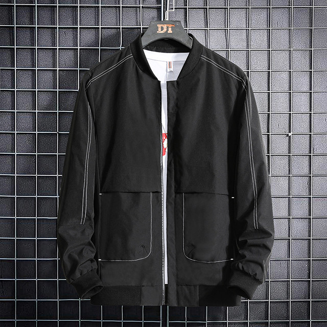 2020 new men's jacket fall versatile solid color long sleeve cardigan youth slim handsome casual baseball uniform 2020 new men's jacket fall versatile solid color long sleeve cardigan youth slim handsome casual baseball uniform