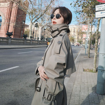 Liplayful Inn ethos The female Spring and Autumn Han version loose 100 hitch fashion casual pop medium long jacket tide
