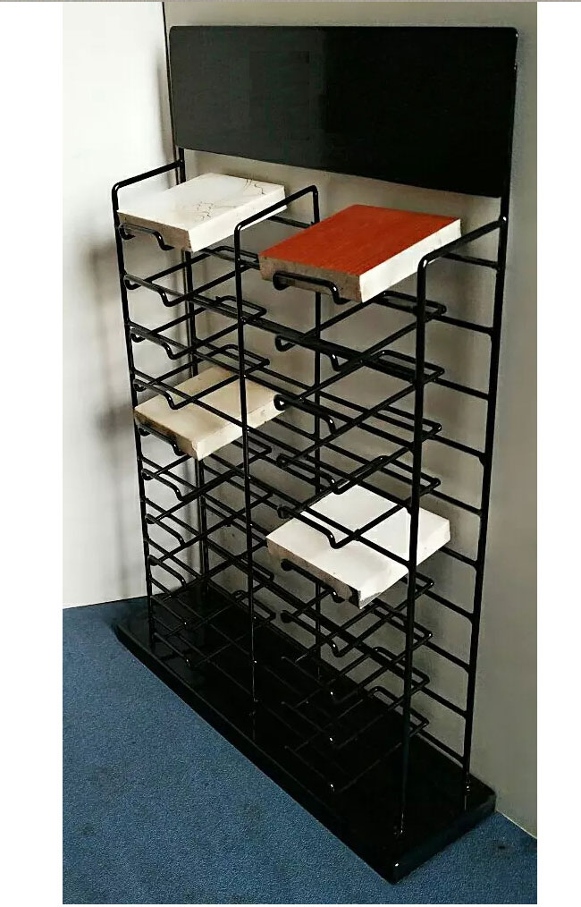 精品石英石展示架大理石展架石材展览架陶瓷样品架瓷砖木地板架子_双