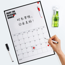 Rewritable refrigerator sticker message board refrigerator calendar note magnetic suction blackboard Nordic ins whiteboard memo