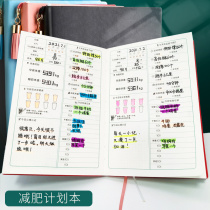 Weight loss schedule punch card self-discipline table weight record slimming wall stickers sports fitness creative 30 days plan book