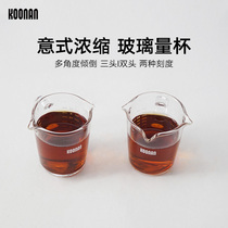 koonan measuring cup with graduated ml household glass milk tea shop special baking high temperature resistant cup handle