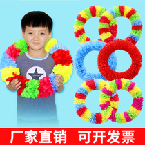 Hard circle wire wreath games props opening ceremony kindergarten dance gymnastics morning exercises instrument props customized