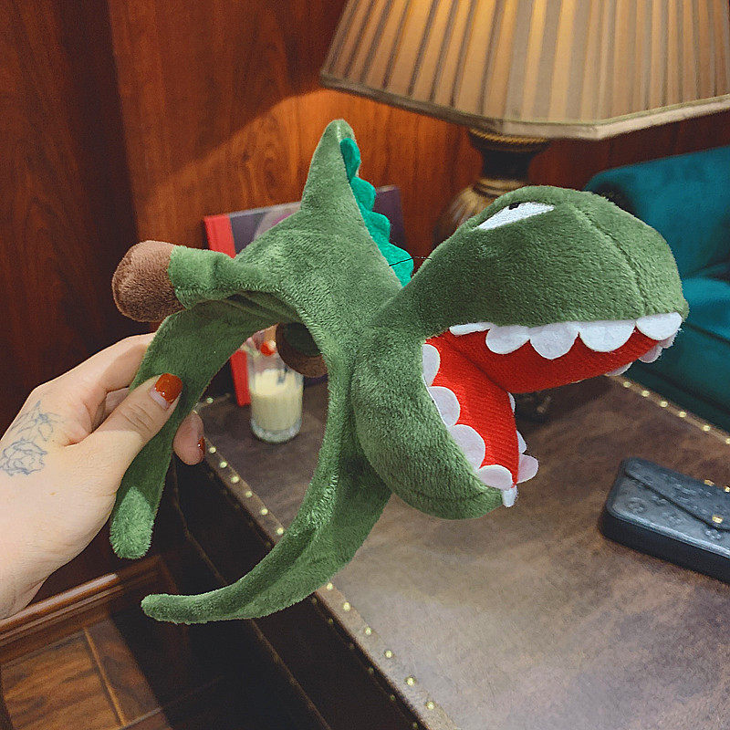 发带女韩国头饰品鳄鱼卡通发箍头箍可爱搞怪洗脸发卡毛绒头带压发