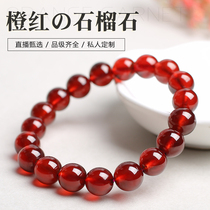 God ring red crystal orange red garnet bracelet hand string jewelry gift