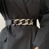 Coat belt buckle female trend fashion personality decoration Korean version blazer waist with sweater knitting