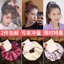 2021 The new Jane Joins large intestine hair ring head rope leather fascia female zaghetnet red retro style pig fattening